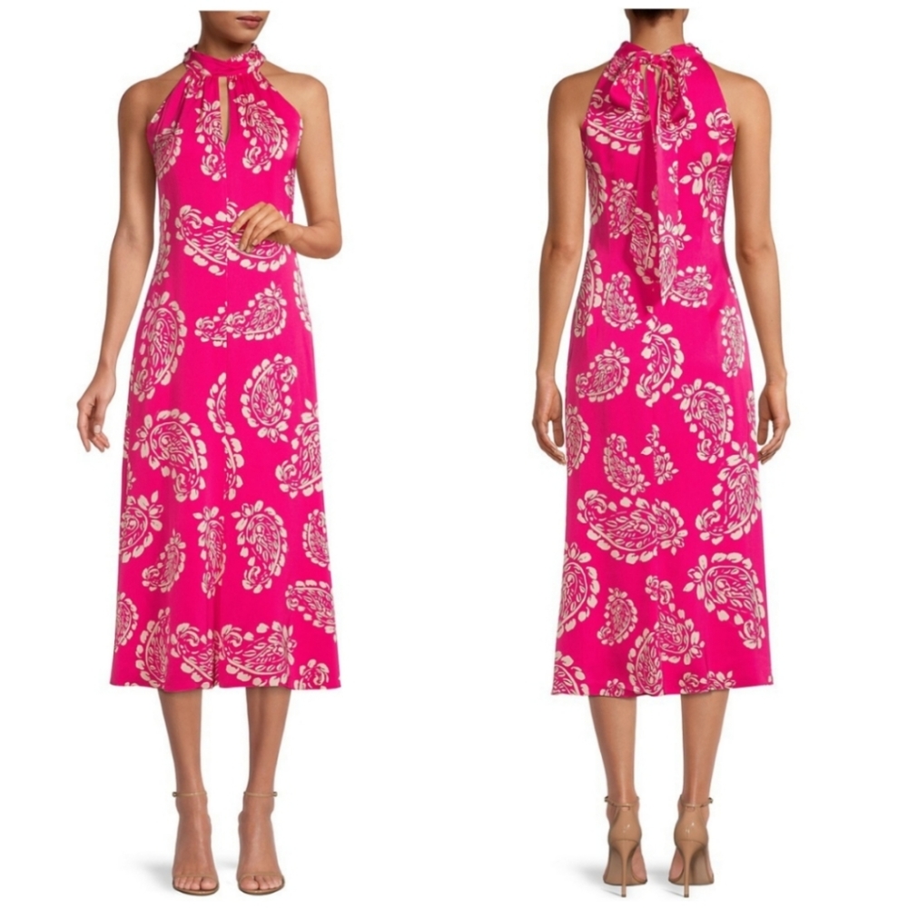 Milly Adrian Paisley-Print Halter Dress